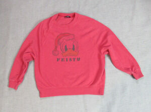 Disney x AE Sweatshirt Womens Size XS Red Donald Duck Feisty Pullover Christmas